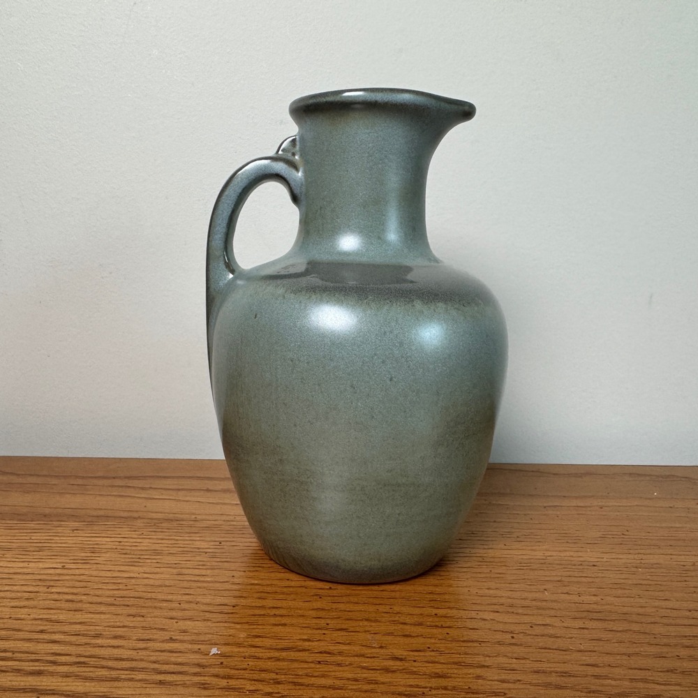 Vintage Frankoma Pottery Ceramic Jug Pitcher Prairie Green MCM 7.5" Tall - Picture 6 of 8